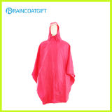 Reusable Waterproof Red PVC Raincoat