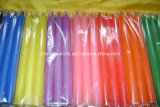 Colored Stright Stick Pillar Household Dinner Candle