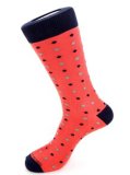 2014 Fall Winter Ladies Men's Fashion Dress DOT Knitted Socks/80%Cotton/High Quality Best Handfeel China Factory Manufacturer