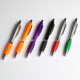 Classic Design Plastic Ball Point Pen with Rubber Grip