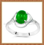 Fast Shipping Oval Green Jade Ring (OAR0204)