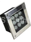 9W Brightness Outdoor Waterproof Red LED Underground Light