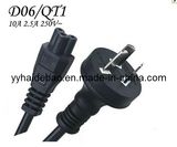 Australian 3 Pin Plug with IEC C5 Laptop Power Cords (D06/QT1)