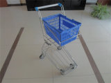 Rod Type Plastic Shopping Basket Trolley for Sale (YRD-J4)