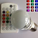 Isunroad 4W E27 2 Million Colors, Voice Music Control RGB LED Lamp Bulb with 30keys Remote Control for Home Bar Party Christmas Lighting