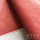 Polyester Coated Leatheroid Upholstery Fabric for Sofa