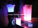 Indoor&Outdoor PE Waterproof Colorful LED Planters& Flowerpots