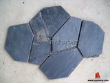 Black Slate with Random Shape on Net