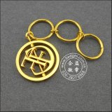 Hollow Gold Printed Key Ring, Key Chain (GZHY-KA-043)