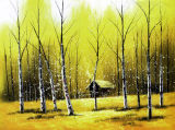 Snowy Forest Scenery Painting Wall Decoration