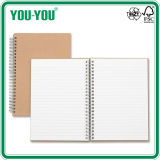 Recycled Kraft Cover Double Spiral Bound Notebook