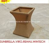 Aluminum Frame Plant Pot Rattan Garden Flower Pot