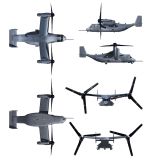 Matel V-22 Osprey Tiltrotor Model with Landing Gear and Stand in 1/72 Scale Wholesales