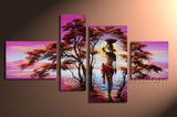 Hand Painted African Women Paintings Painting on Canvas for Home Decoration (AR-019)