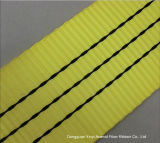 100mm Yellow Three Wire Line Polyester Webbing Belt