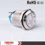 Pin Terminal (19mm) Stainless Steel Can Illumination Buzzer