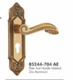 Zinc/Iron Plate Zinc/Alu Handle Mortise Plate Door Lock 85244-704 Ae