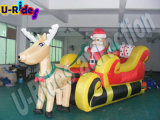 Inflatable Santa Claus with Deer Car