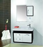 White Lacquer Door Bathroom Vanity Cabinet