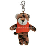 Tiger Keychain Stuffed and Plush Toy with Different Color Clothes (GT-006881)