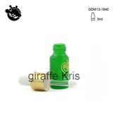 Empty 5ml Travel Green Glassware with Dropper for Eseentia Oil