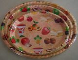 Cheap Plastic Oval Coffee Fruit Tray/Clear Plastic Tray