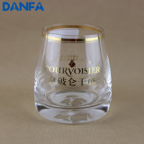 9.5oz Drinking Glass Cup (Gold Rim & Logo)