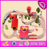 Hot New Product for 2015 Kids Wooden Railway Toy, High Quality Wooden Toy Train, Hot Sale Christmas Toy Train (WITH 33PCS) W04c014