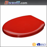 Red Color Duroplast Toilet Seat Cover with Soft Close Hinge