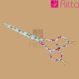 Flower Titanium-Coated Hair Scissors ,Hair Shears, Hairdressing Scissors (RS3019)