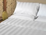 100% Cotton White Striped Pattern Hotel Bed Linen