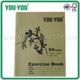 Recycled Paper Exercise Book, School Supply Paper Products, Stapled Exercise Book, 170x220mm, 48/64/96/128 Sheets (900349)