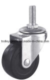 1 1/4 Inch Hard Rubber Caster Wheel with Threaded Stem