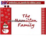 Holiday Decoration Merry Snowman Custom Thank You Note (CH102)