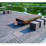 Red Granite Stone Table for Garden Landscaping