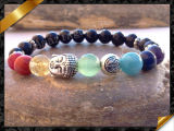 Buddha Lotus 7 Chakra Bracelet, Onyx Bracelets, Fashion Bracelets Jewellery (FB030)