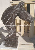 Hand Carved Marble Horse Sculpture (GS-A-184)