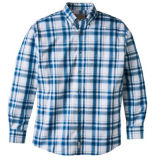 Fashion Long Sleeve Men's Y/D Check Woven Shirt