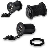 Dual USB Car Cigarette Lighter Socket Splitter 12V Charger Power Adapter Outlet