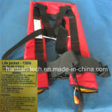 Auto 150n ISO 12402-1 Ec Inflatable Lifesaving Lifejacket for Marine Safety (1012)