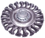 Wheel Brushes with Nut, Twist Knotted Wire
