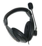 Soft Wearing Headset/Earphone/ Stereo Wire Headphone with Microphone with 3.5mm Connector
