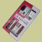 4 PCS Stainless Steel BBQ Tools Set with Wooden Handle