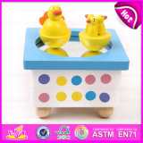 2015 Handmade Wooden Toy Music Box Toy, Lowest Price Wooden Music Box Toy, Best Selling Beautiful Carousel Music Box Toy W07b002