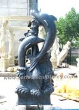 Carving Stone Marble Dolphin Sculpture Animal for Garden Statue (SY-B147)