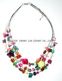 Polymer Clay and Crystal Necklace (JSY-J0050)