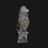 Antique Stone Carving Lion Sculpture