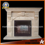 Egypt Cream Marble Fireplace Metal Sculpture