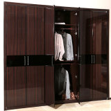 Oppein Brown Lacquer 6 Swing Doors Wooden Wardrobe (YG11316)