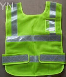 Green Safrty Vest with Grey Krystal Lattice Tape